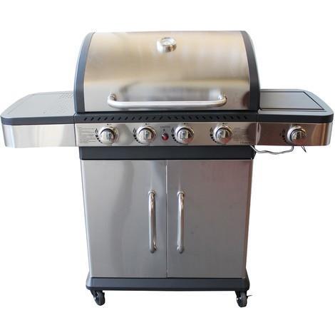 PIROS - Barbecue a gas in acciaio inox 4 fuochi + 1 fuoco laterale - Milani  Home - Idee regalo | IBS