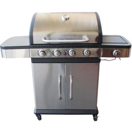 PIROS - Barbecue a gas in acciaio inox 4 fuochi + 1 fuoco laterale - 2