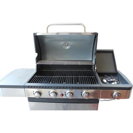 PIROS - Barbecue a gas in acciaio inox 4 fuochi + 1 fuoco laterale - 3