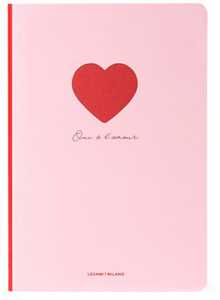 Cartoleria Quaderno rilegato medio foderato Cuore Legami - Medium Lined Heart Legami