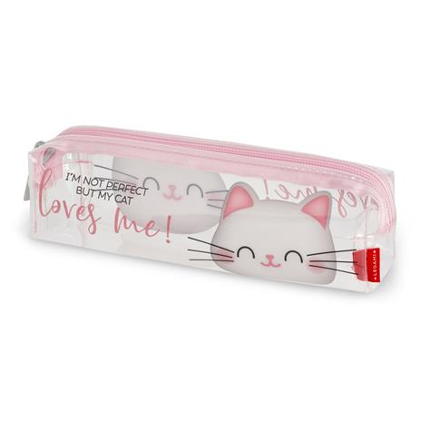 Astuccio Transparent Pencil Case - Kitty