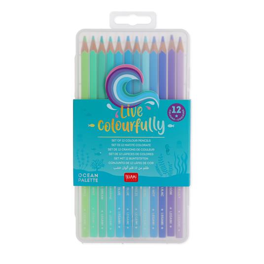 Live Colourfully - Set di 12 matite colorate - Ocean Palette - 9