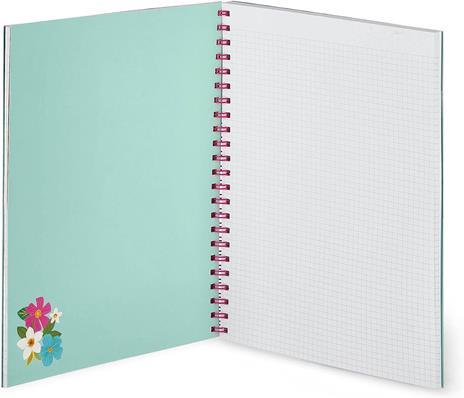 3-In-1 Spiral Notebook, Maxi Trio Spiral Notebook - Flowers - 3