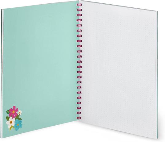 3-In-1 Spiral Notebook, Maxi Trio Spiral Notebook - Flowers - 4