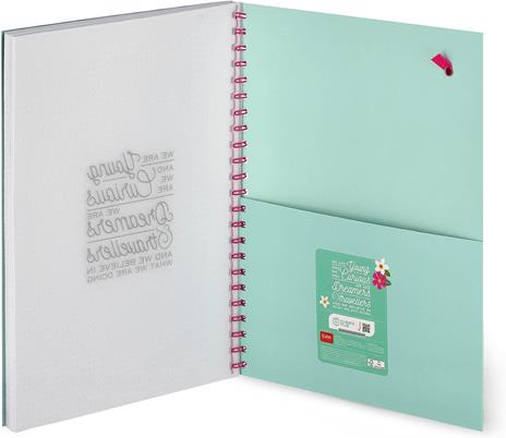 3-In-1 Spiral Notebook, Maxi Trio Spiral Notebook - Flowers - 5