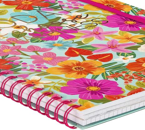 3-In-1 Spiral Notebook, Maxi Trio Spiral Notebook - Flowers - 6