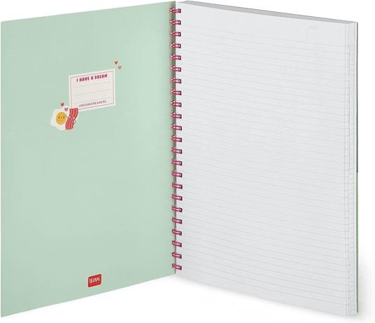 Legami - Quaderno 3 in 1 Spiralato, Formato A4, Maxi, 22 x 29,5 cm, Carta  Bianca, 204 Pagine Staccabili: 68 a Righe, 68 a Quadretti, 68 a Puntini