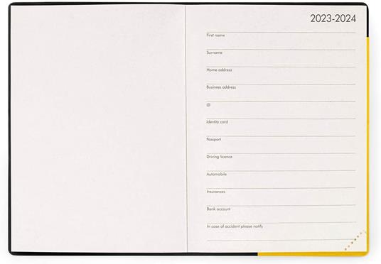 Agenda 2023-2024 Legami, 18 mesi, settimanale, small, con notebook, colors  - YELLOW FREESIA - Legami - Cartoleria e scuola