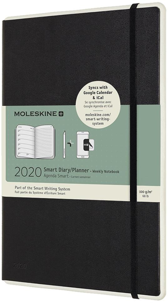 Moleskine Agenda Settimanale Smart 12 Mesi 2024, Smart Planner, Agenda  2024, Chiusura Elastica, Colore Nero