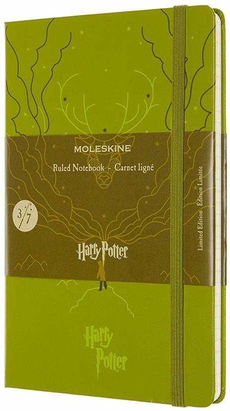 Taccuino Moleskine Harry Potter Limited Edition large a righe Expecto Patronum. Verde