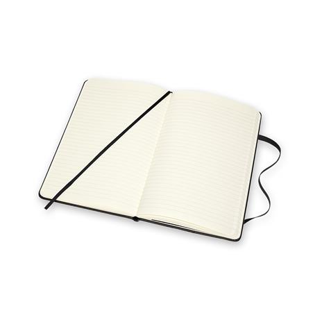 Taccuino Moleskine Classic Leather Large a righe copertina rigida Open Box. Nero - 4