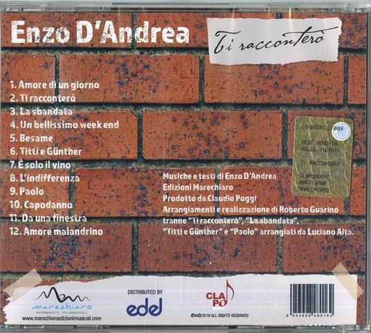 Ti racconterò - CD Audio di Enzo D'Andrea - 2