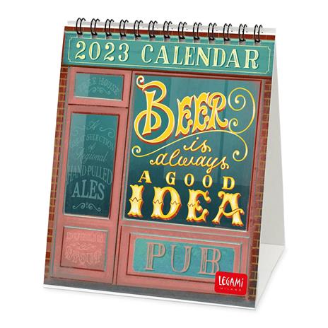 Calendario Legami 2023, carta non patinata, Beer - 12 x 14,5 cm