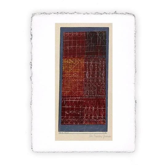 Stampa Pitteikon Paul Klee - Cortina del 1924, Miniartprint - cm 17x11
