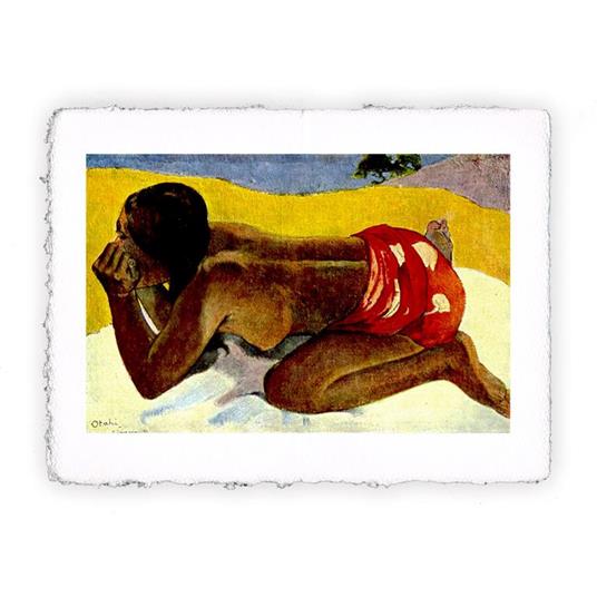 Stampa d''arte di Paul Gauguin Otahi. Donna accosciata - 1893, Folio - cm 20x30