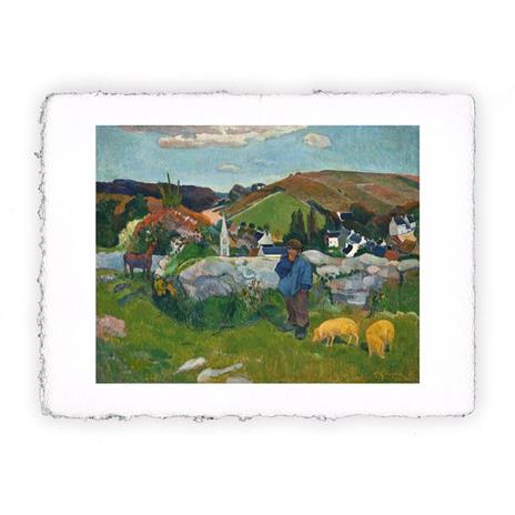 Stampa d''arte di Paul Gauguin Il guardiano di porci - 1888, Miniartprint - cm 17x11