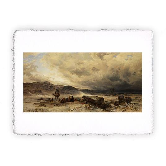 Stampa Pitteikon di Corrodi Carovana in tempesta di sabbia, Grande - cm  40x50 - Pitteikon - Idee regalo