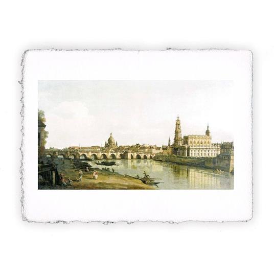 Stampa di Bernardo Bellotto - Dresda con il ponte Augusto, Folio - cm 20x30  - Pitteikon - Idee regalo | IBS