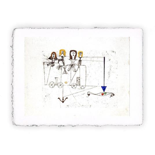 Stampa Pitteikon di Paul Klee - Il Carro della Virtù, Magnifica -  cm 50x70