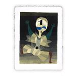 Stampa Pitteikon di Paul Klee - Corridore al traguardo 1921, Miniartprint - cm 17x11
