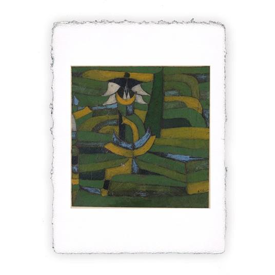 Stampa Pitteikon di Paul Klee Fiore bianco in giardino 1920, Grande - cm 40x50