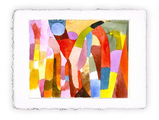 Stampa Pitteikon di Paul Klee Movimento delle camere a volta, Miniartprint - cm 17x11