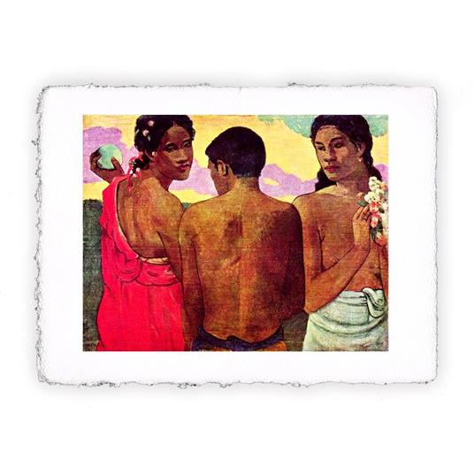 Stampa d''arte di Paul Gauguin - Tre Tahitiani - 1899, Miniartprint - cm 17x11