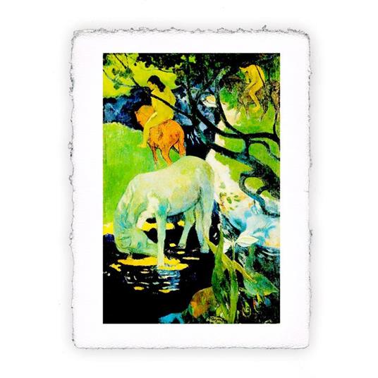 Stampa d''arte di Paul Gauguin - Il cavallo bianco - 1898, Miniartprint - cm 17x11