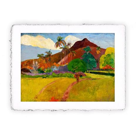 Stampa d''arte di Paul Gauguin Paesaggio tahitiano - 1891, Folio - cm 20x30