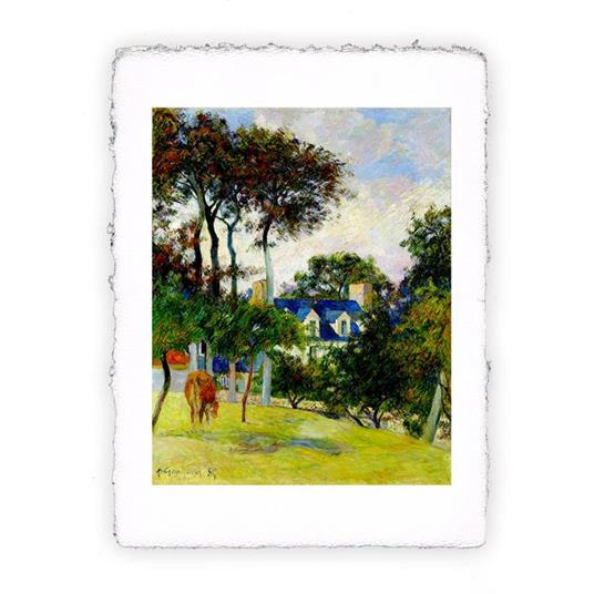 Stampa di Paul Gauguin Casa bianca o castello dell''Inglese, Miniartprint - cm 17x11