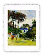 Stampa di Paul Gauguin Casa bianca o castello dell''Inglese, Folio - cm 20x30