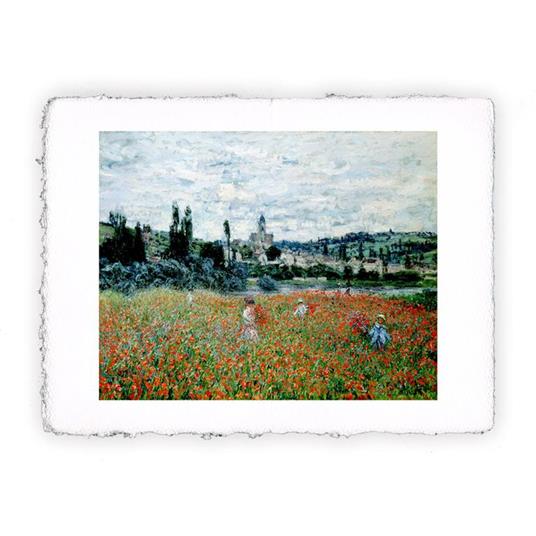 Stampa di Claude Monet Campo di papaveri a Vétheuil, Folio - cm 20x30
