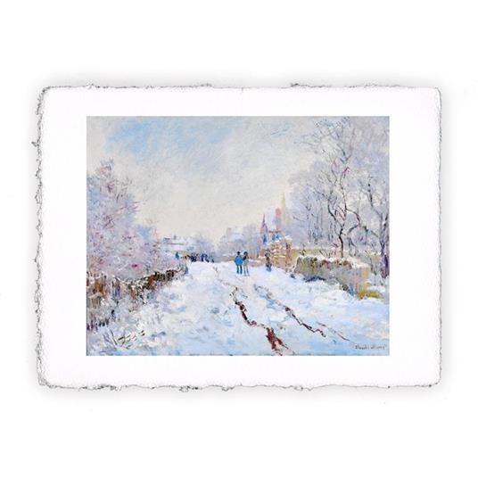 Stampa di Claude Monet Neve all''Argenteuil del 1875, Original - cm 30x40