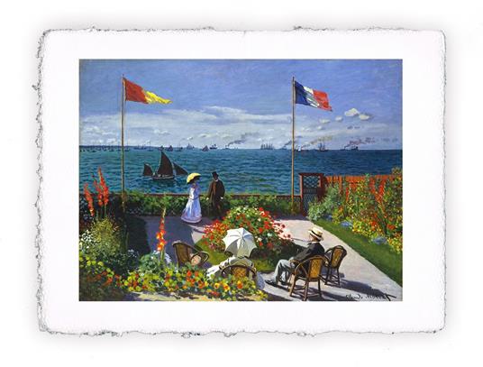 Stampa di Claude Monet Giardino a Sainte Adresse del 1867, Original - cm 30x40