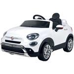 Auto Elettrica Per Bambini Fiat 500x Bianco Gelato R/C 12v, 2 Motori, Ing.Mp3, Led Clb