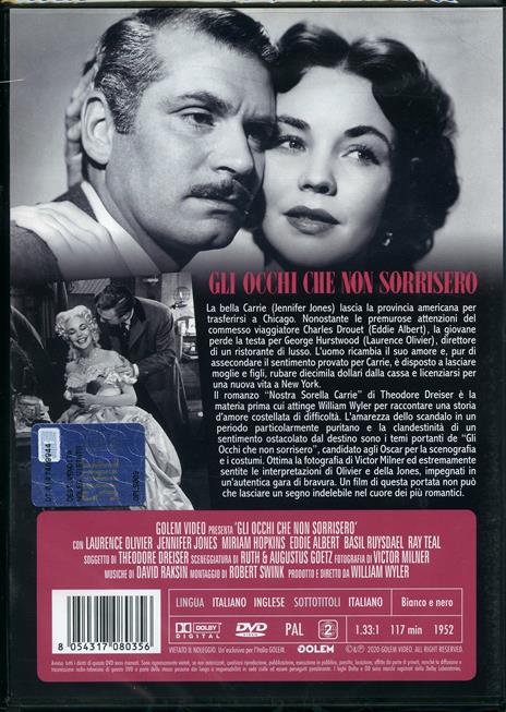 Gli occhi che non sorrisero (DVD) di William Wyler - DVD - 2