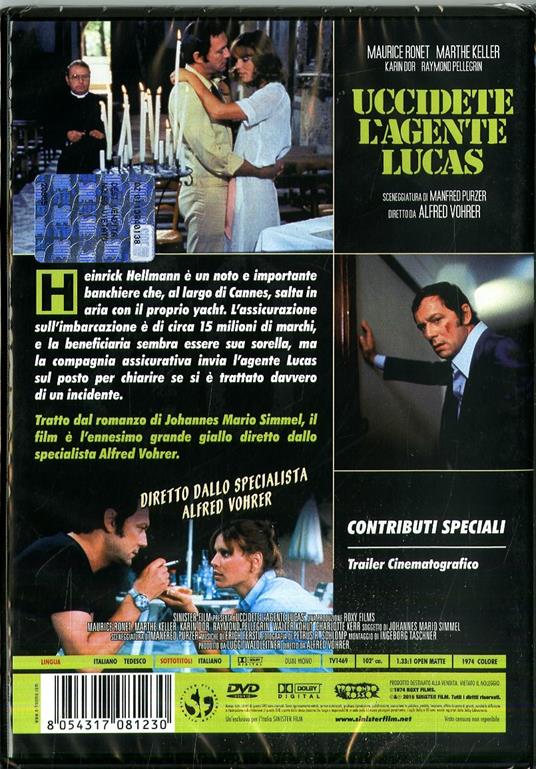 Uccidete l'agente Lucas di Alfred Vohrer - DVD - 2