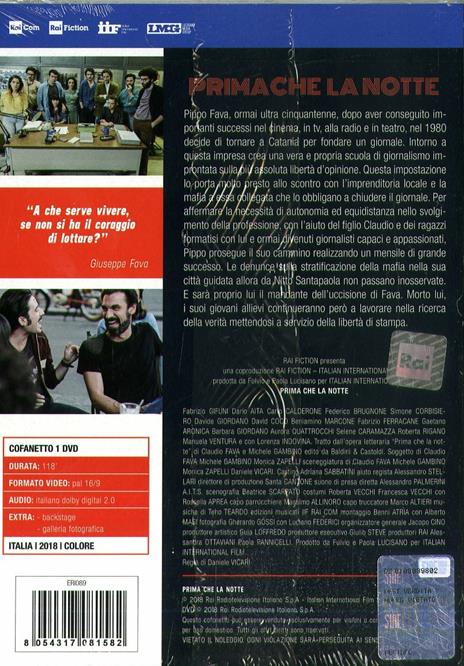 Prima che la notte (DVD) - DVD - Film di Daniele Vicari Drammatico | IBS