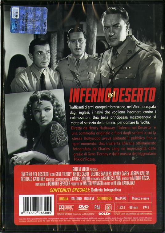 Inferno nel deserto (DVD) di Henry Hathaway - DVD - 2