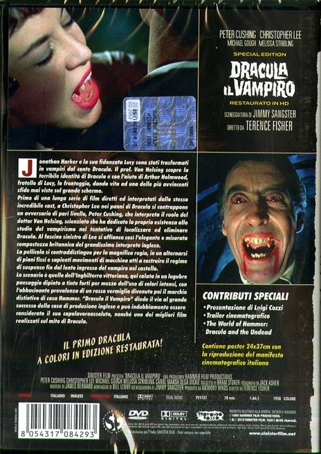 Dracula Il Vampiro. Special Edition. Restaurato in HD (DVD) di Terence Fisher - DVD - 2
