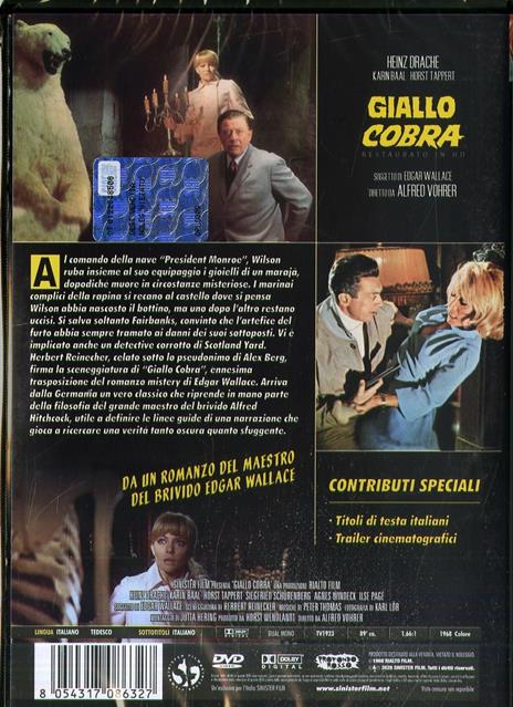 Giallo Cobra (DVD restaurato in HD) di Alfred Vohrer - DVD - 2