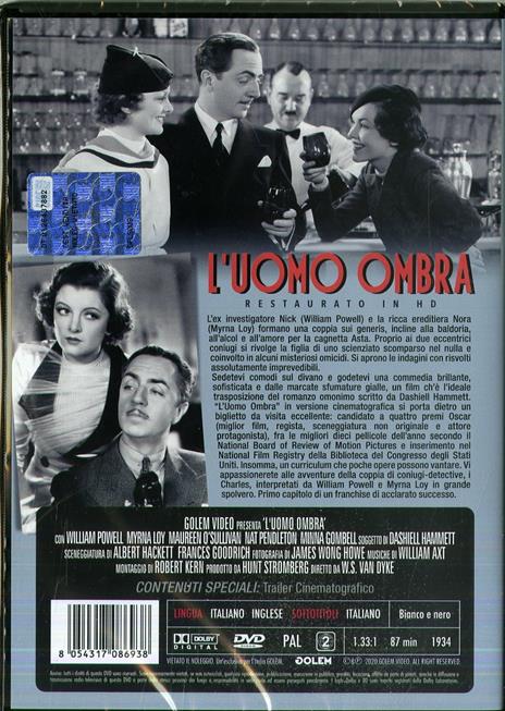 L' uomo ombra. Restaurato in HD (DVD) di W. S. Van Dyke - DVD - 2