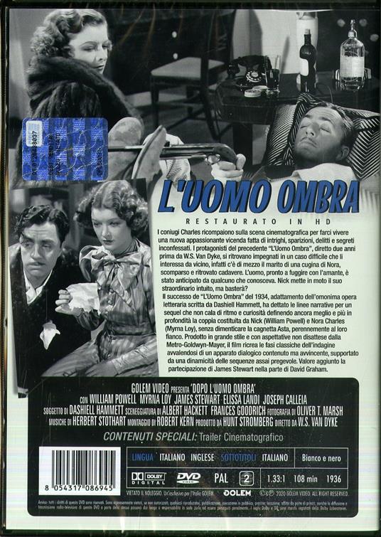 Dopo l'uomo ombra. Restaurato in HD (DVD) di W. S. Van Dyke - DVD - 2