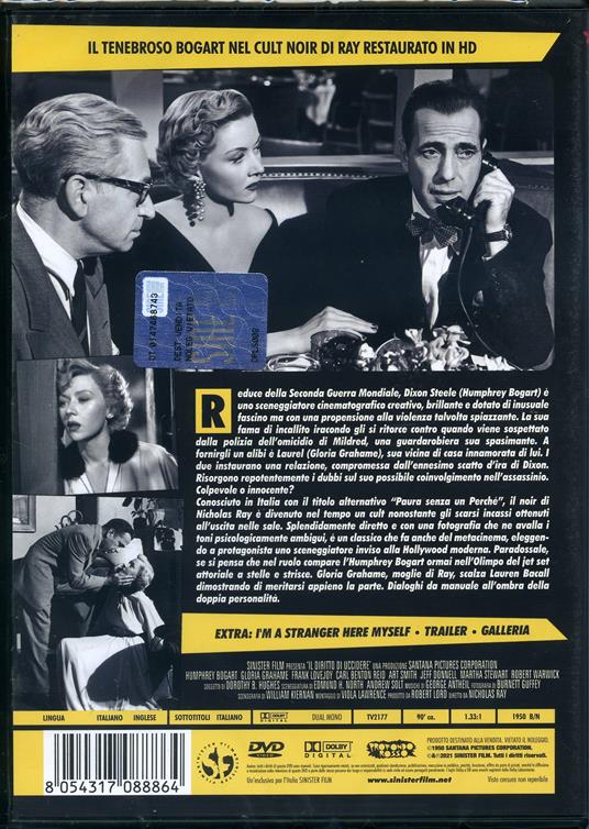 Il diritto di uccidere. Restaurato in HD (DVD) di Nicholas Ray - DVD - 2