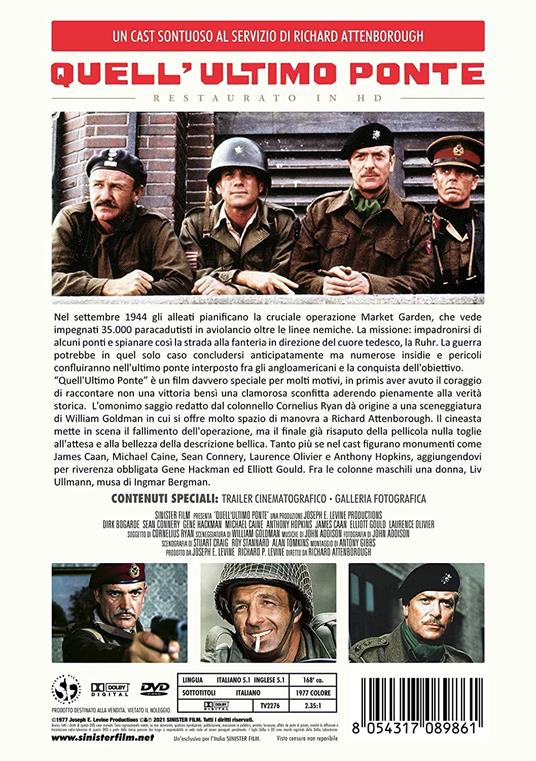 Quell'ultimo ponte (Restaurato in HD) (DVD) di Richard Attenborough - DVD - 2