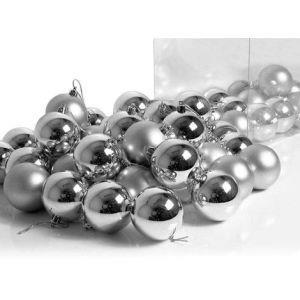 Confezione 54 Palline Di Natale Silver 6 Cm - 2