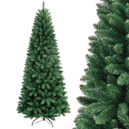 Albero Di Natale Slim Pino Dei Desideri Altezza 180 Cm Base A Croce 625 Rami - 2