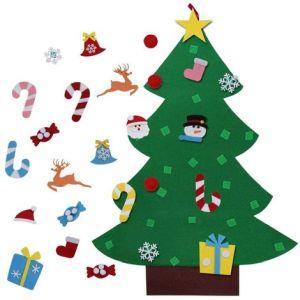 Albero Di Natale Per Bambini In Feltro Da Parete Con 26 Addobbi Natalizi  110Cm - Bakaji - Idee regalo | IBS