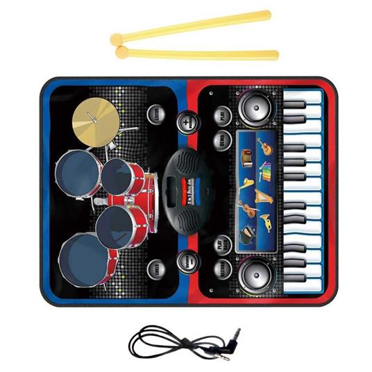 Tappeto Musicale 2in1 Batteria Tastiera Con Bacchette Playmat Bambini  60x90cm - ND - Giochi musicali - Giocattoli | IBS