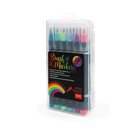 Pennarelli Legami Brush markers - Set da 12 - 2